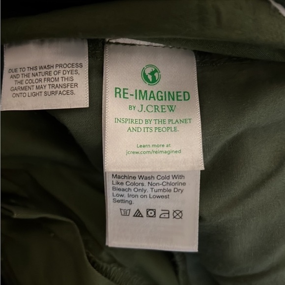 J. CREW Slim Boyfriend Chino Relaxed and Cropped in Olive Green Size 26 - Picture 8 of 10